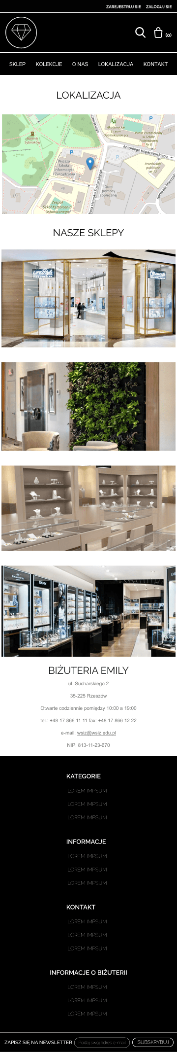 Mobile 'Store Locator' interface integrating an interactive map and physical store imagery to drive foot traffic and serve as a strong trust signal.